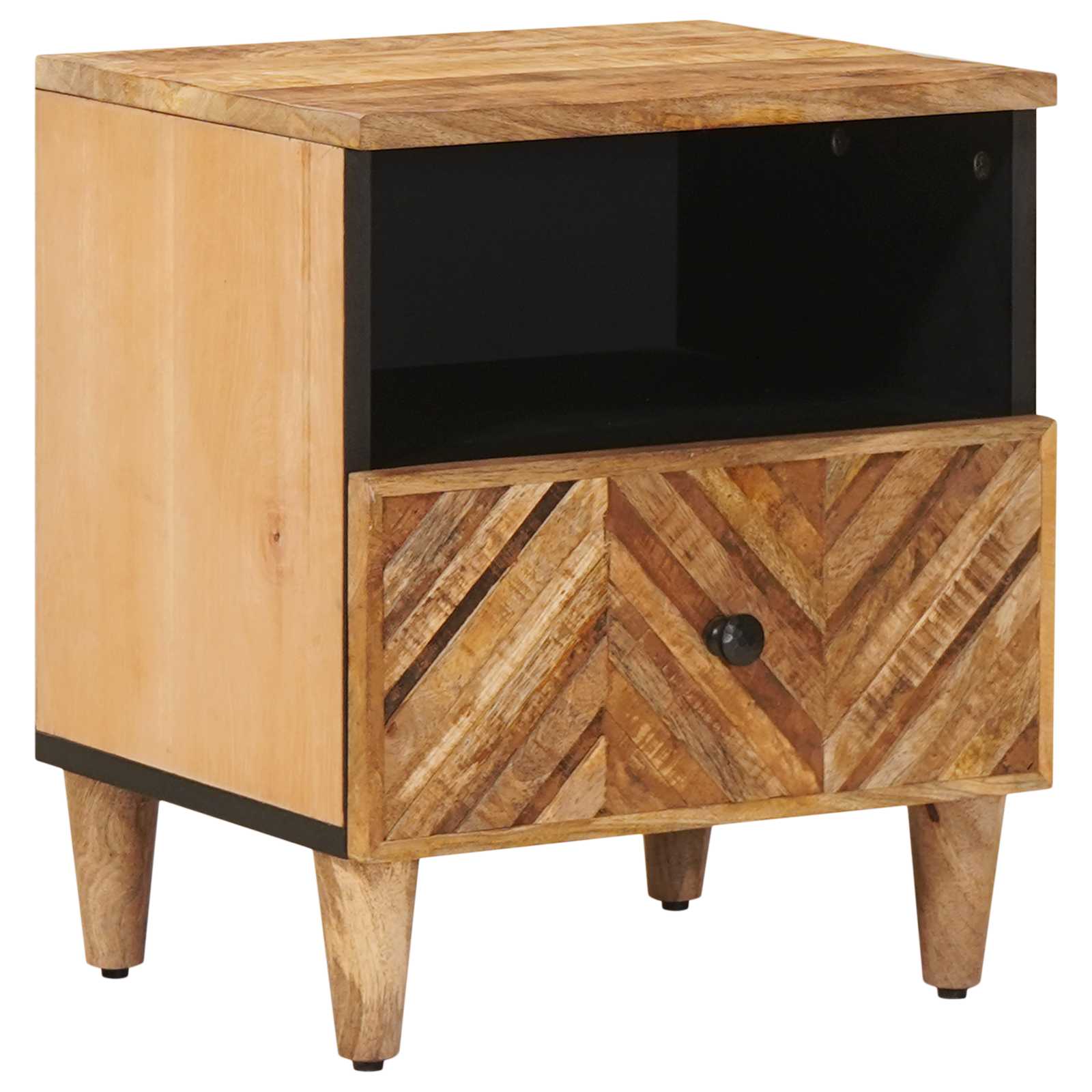 vidaXL Nachtkastje met lade Bruin 50 x 33 x 60 cm Massief Mango Hout