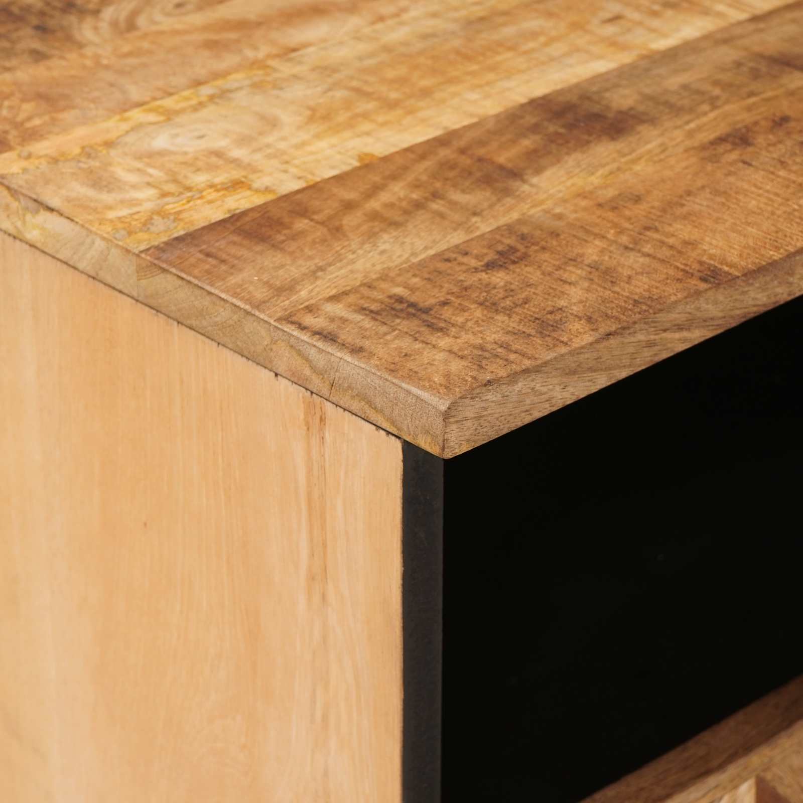 vidaXL Nachtkastje met lade Bruin 50 x 33 x 60 cm Massief Mango Hout