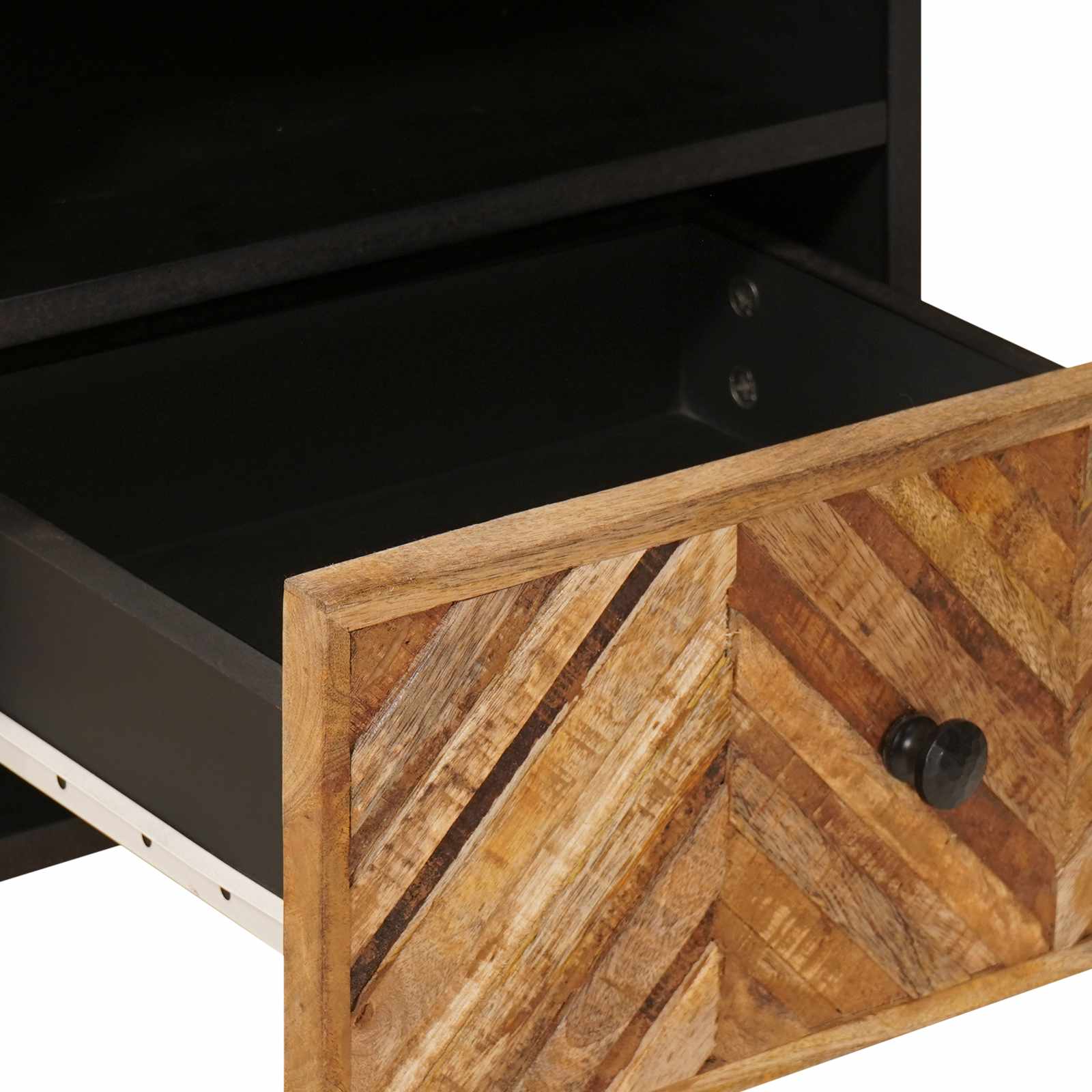 vidaXL Nachtkastje met lade Bruin 50 x 33 x 60 cm Massief Mango Hout
