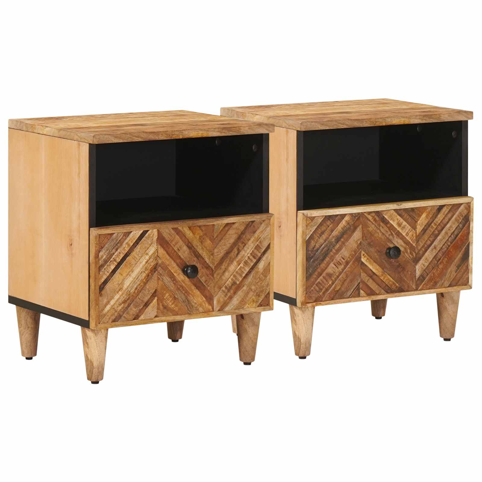 vidaXL Nachtkastje met lade Bruin 50 x 33 x 60 cm Massief Mango Hout