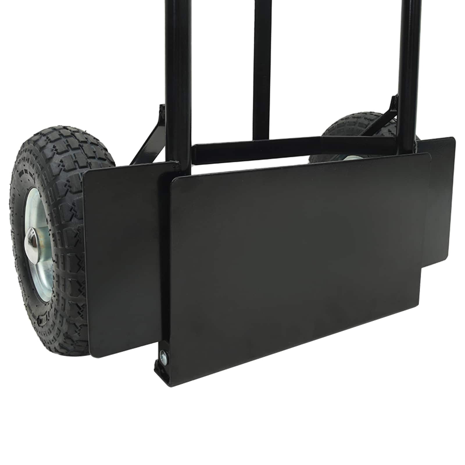vidaXL Handtrolley Zwart en Rood 57 x 46 x 113 cm Staal