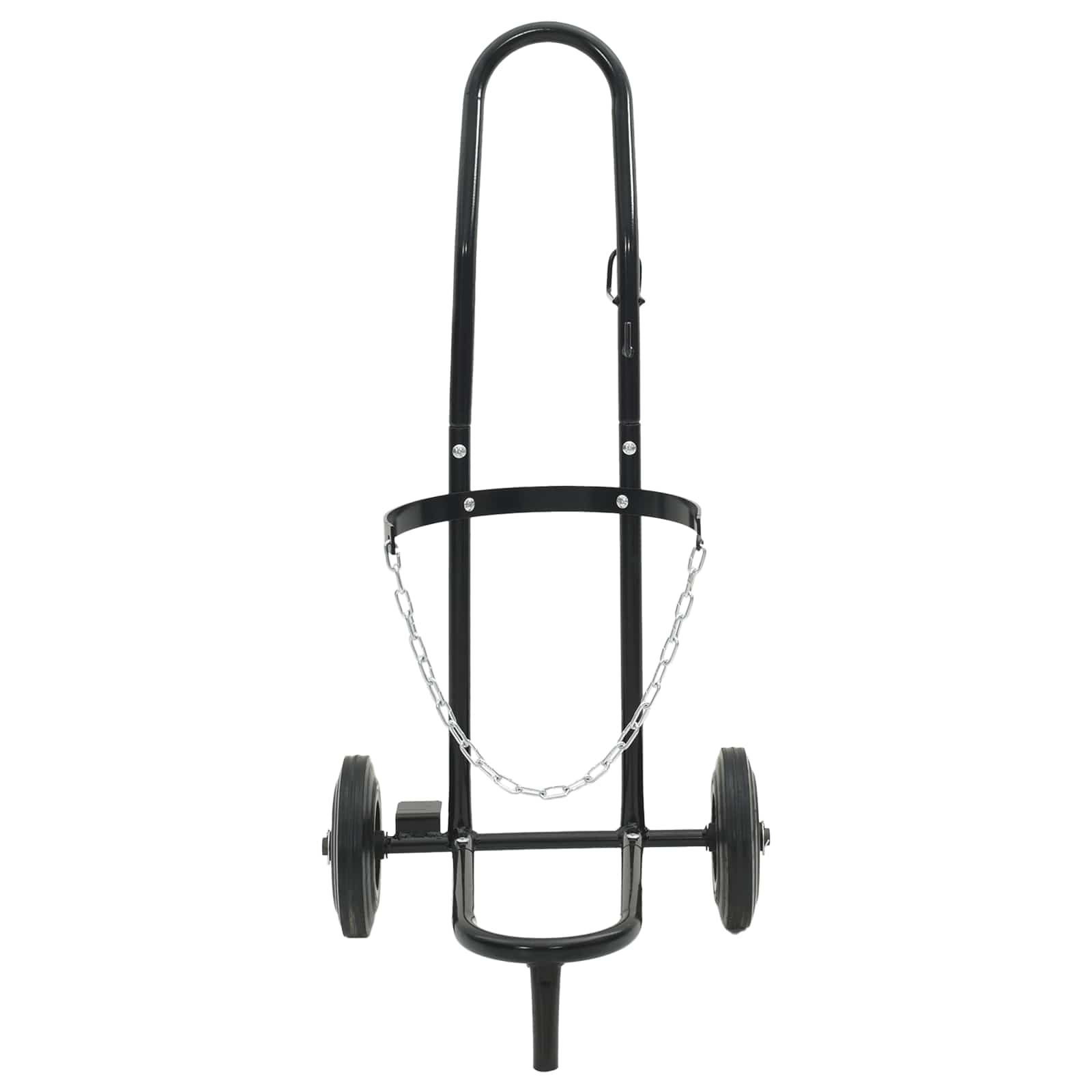 vidaXL Handtrolley Zwart en Rood 49 x 49 x 101 cm Staal