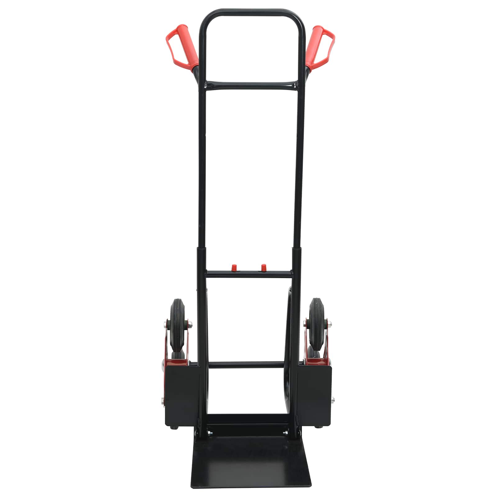 vidaXL Handtrolley Zwart en Rood 64,5 x 49,5 x 114 cm Staal
