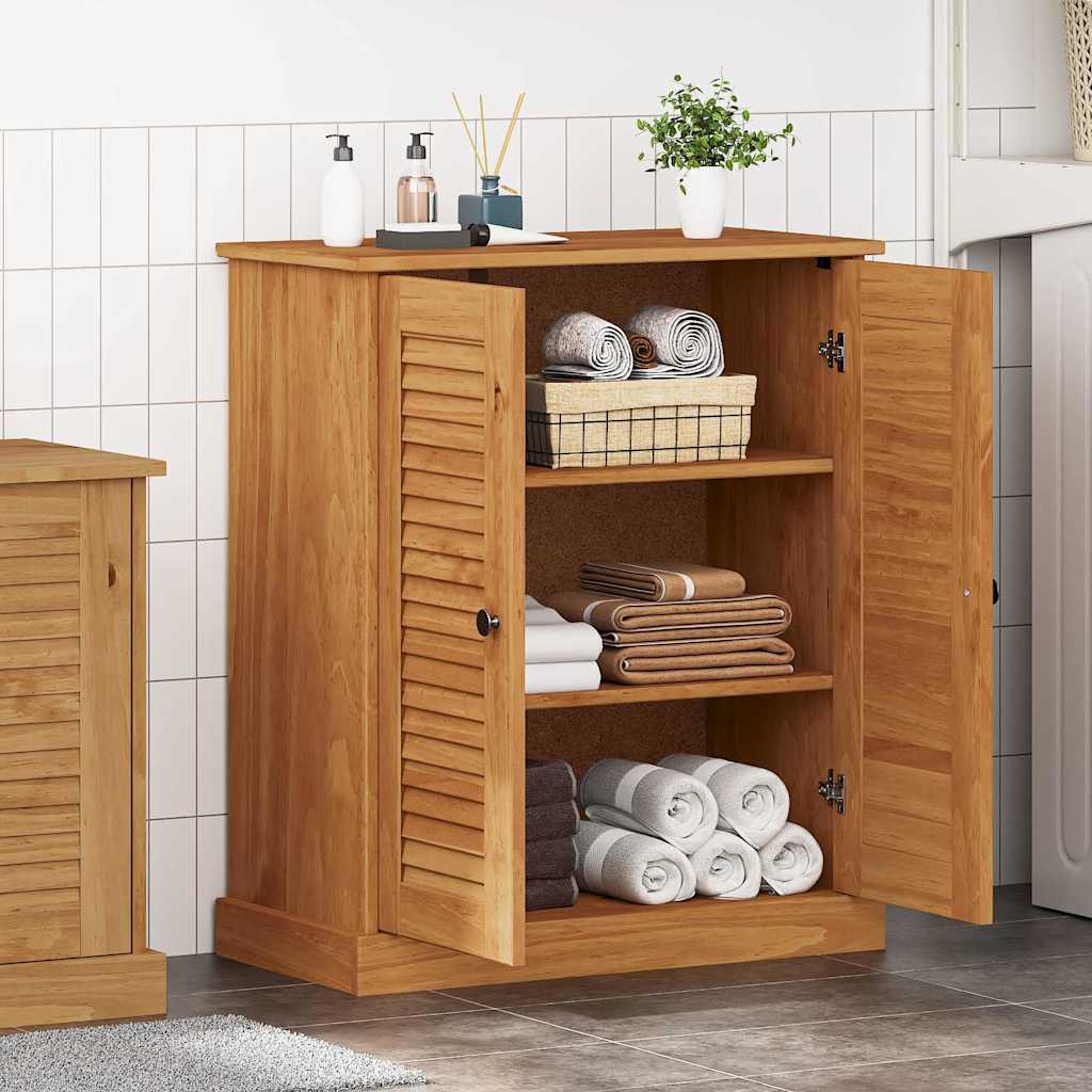 vidaXL Badkamer Kast Honingbruin 68 x 34 x 80 cm Massief grenenhout