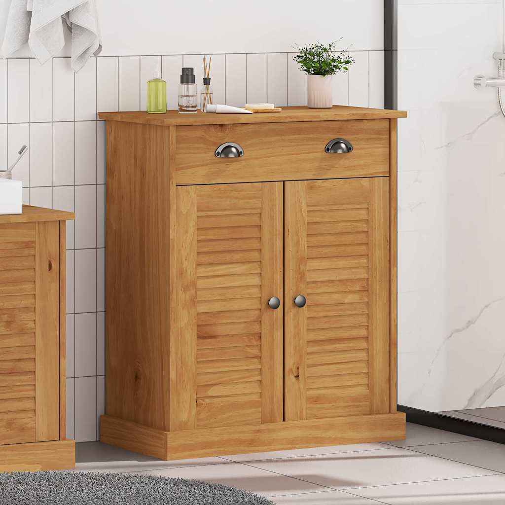 vidaXL Badkamer Kast Honingbruin 68 x 34 x 80 cm Massief grenenhout