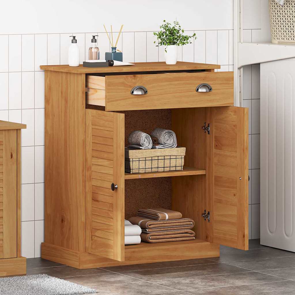 vidaXL Badkamer Kast Honingbruin 68 x 34 x 80 cm Massief grenenhout