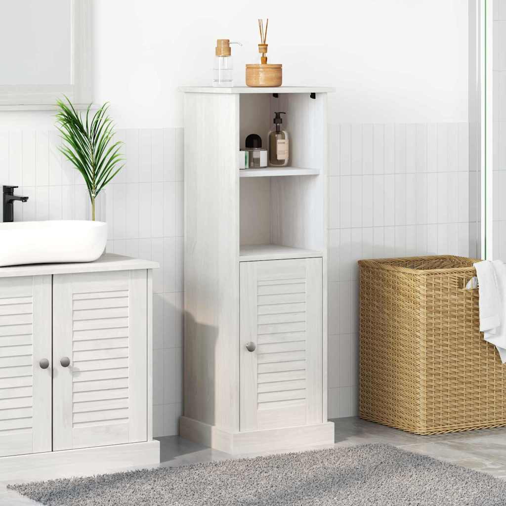 vidaXL Badkamer Kast Honingbruin 37 x 34 x 110 cm Massief grenenhout