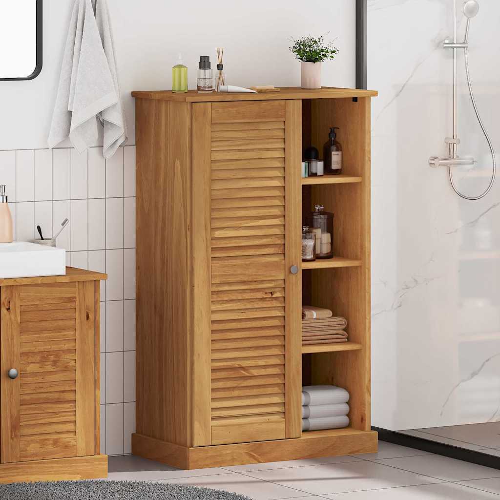 vidaXL Badkamer Kast Honingbruin 68 x 34 x 110 cm Massief grenenhout