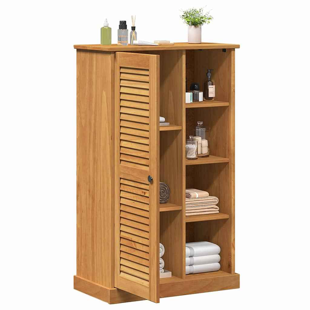 vidaXL Badkamer Kast Honingbruin 68 x 34 x 110 cm Massief grenenhout