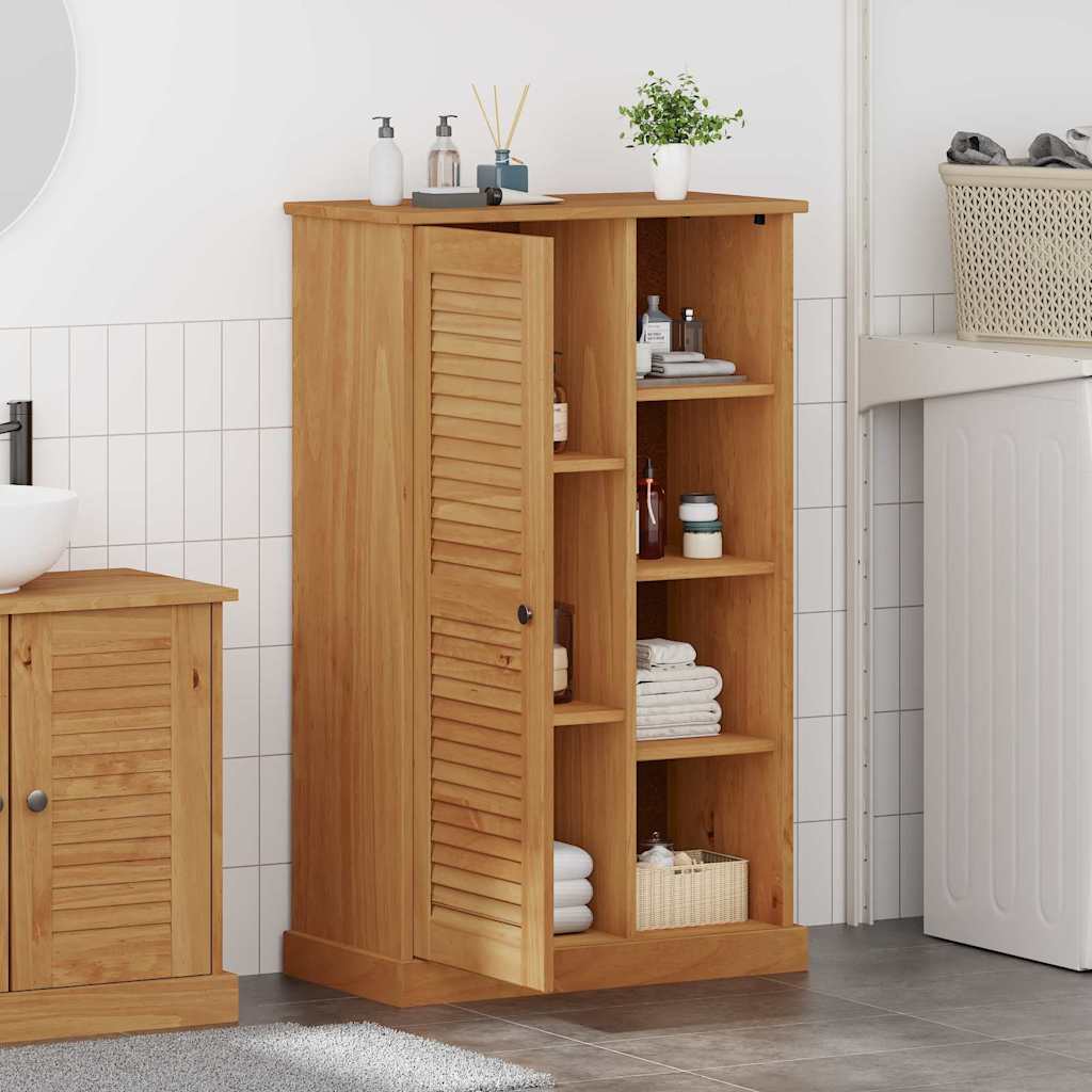 vidaXL Badkamer Kast Honingbruin 68 x 34 x 110 cm Massief grenenhout