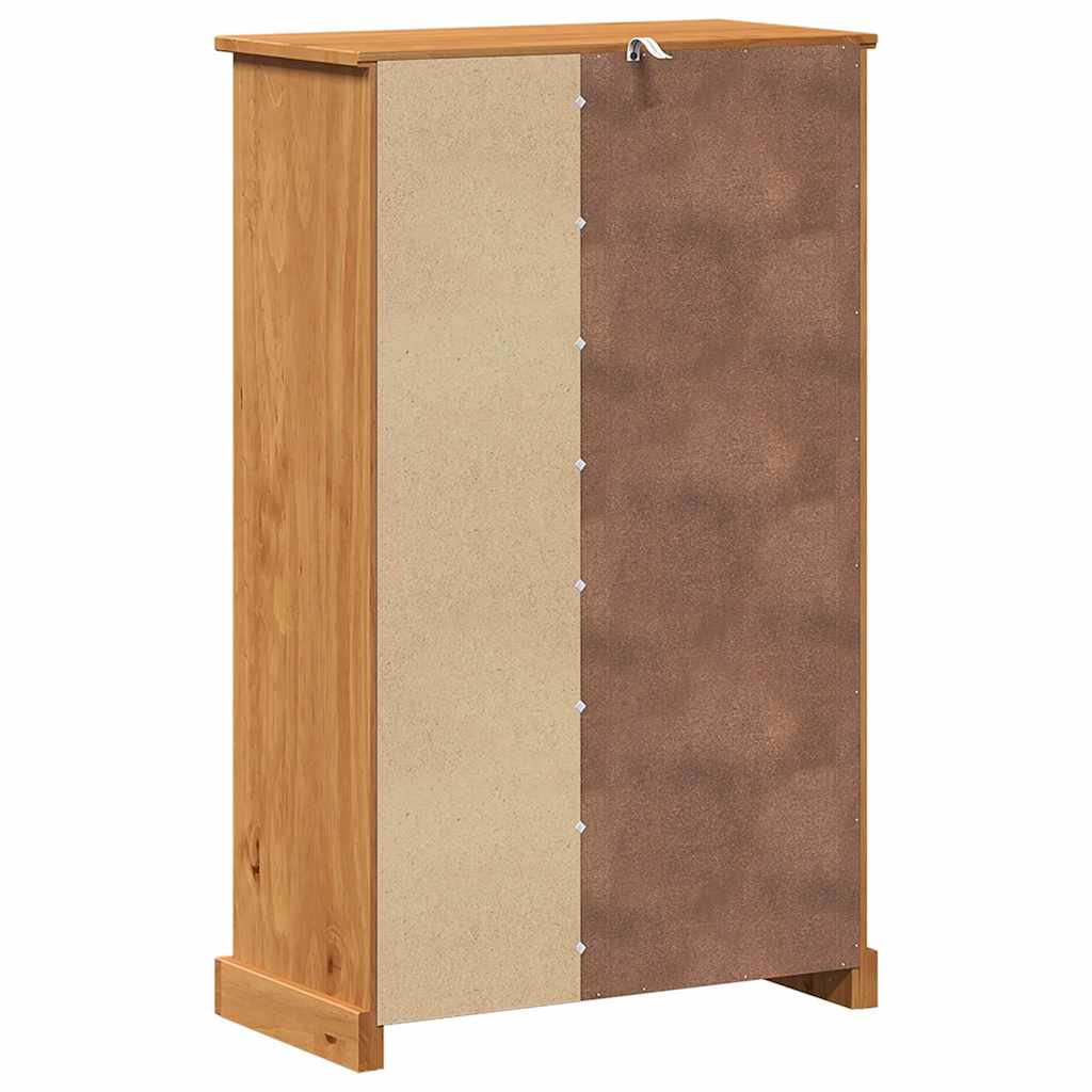 vidaXL Badkamer Kast Honingbruin 68 x 34 x 110 cm Massief grenenhout
