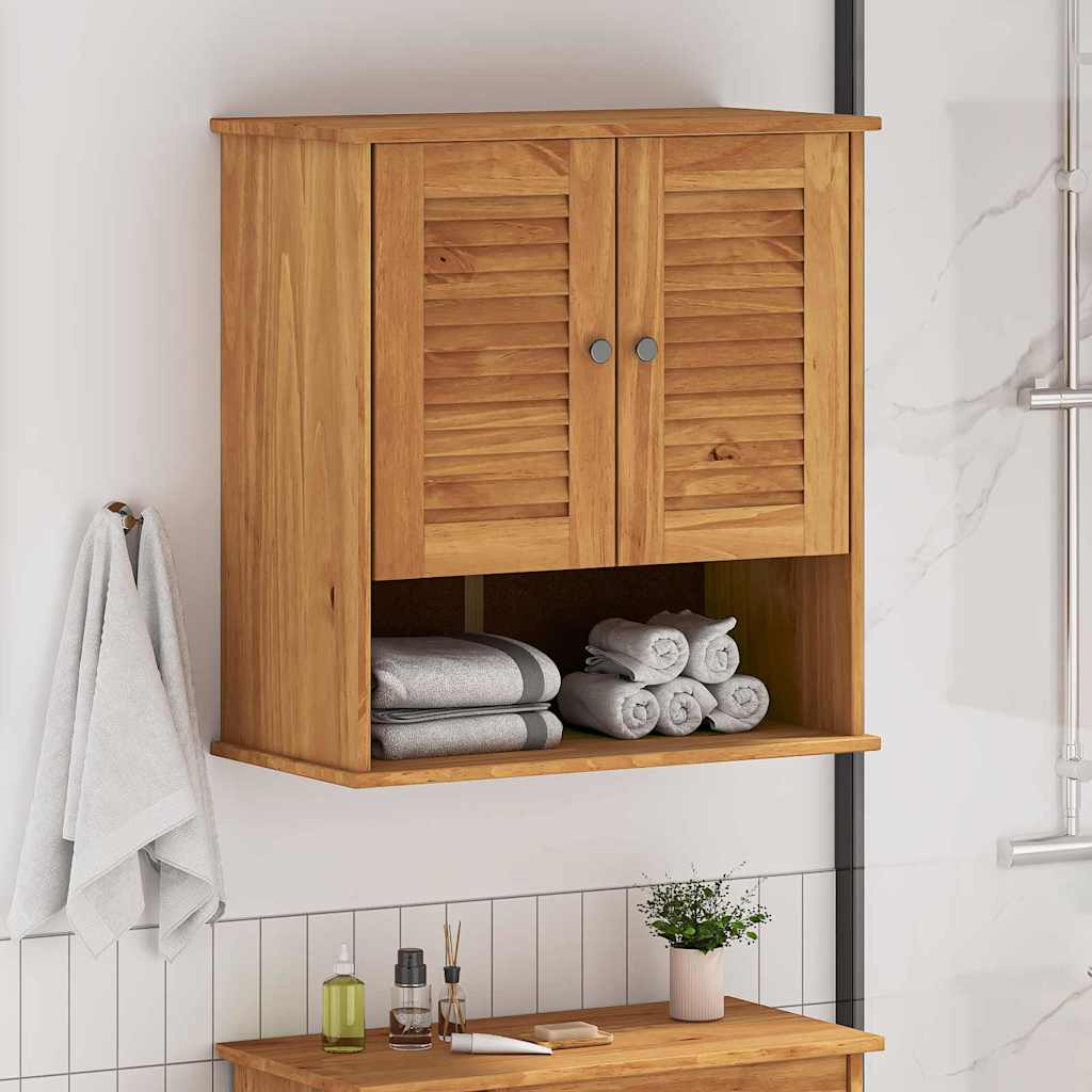 vidaXL Wand Gemonteerde Badkamerkast Honingbruin 67.5 x 34 x 71.5 cm