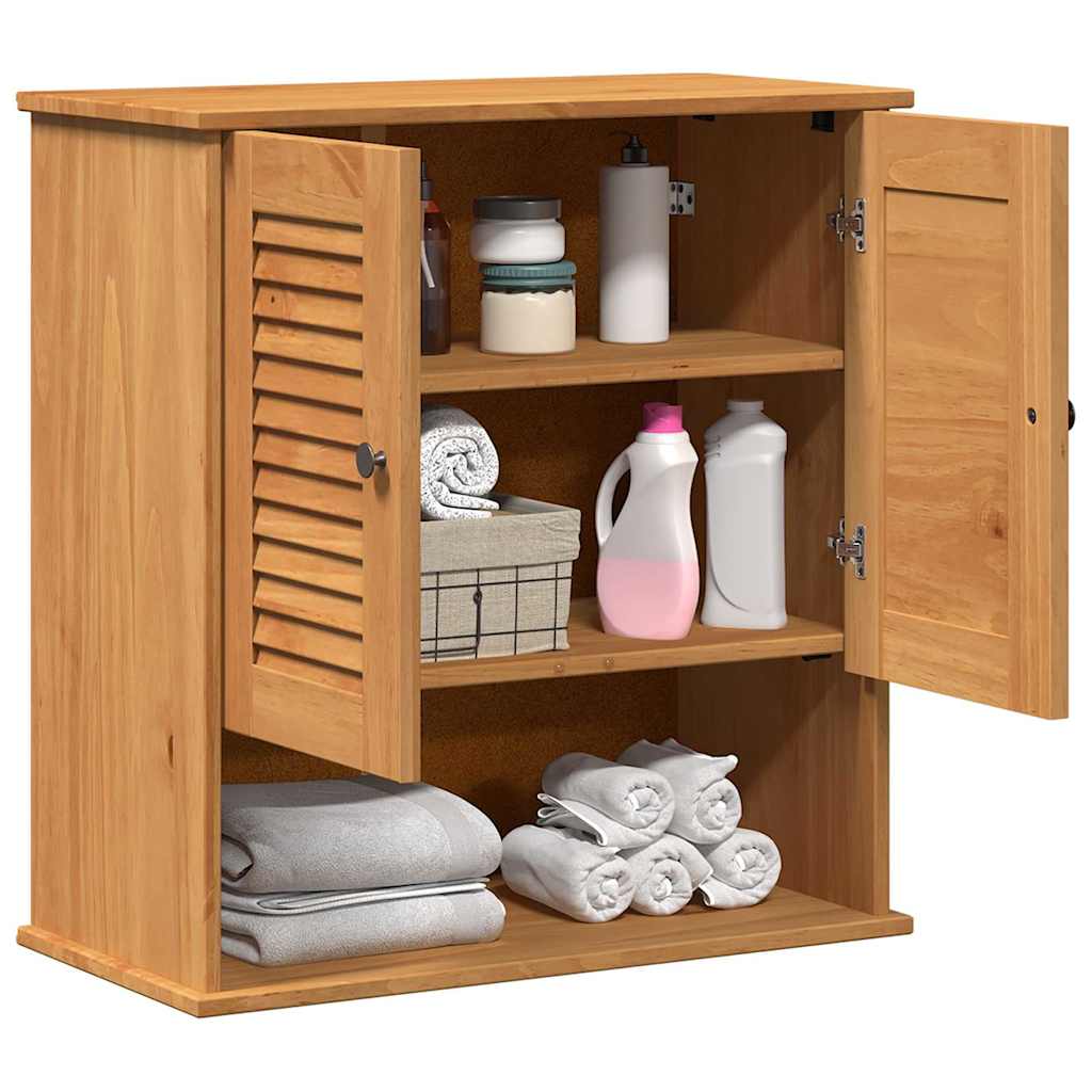 vidaXL Wand Gemonteerde Badkamerkast Honingbruin 67.5 x 34 x 71.5 cm