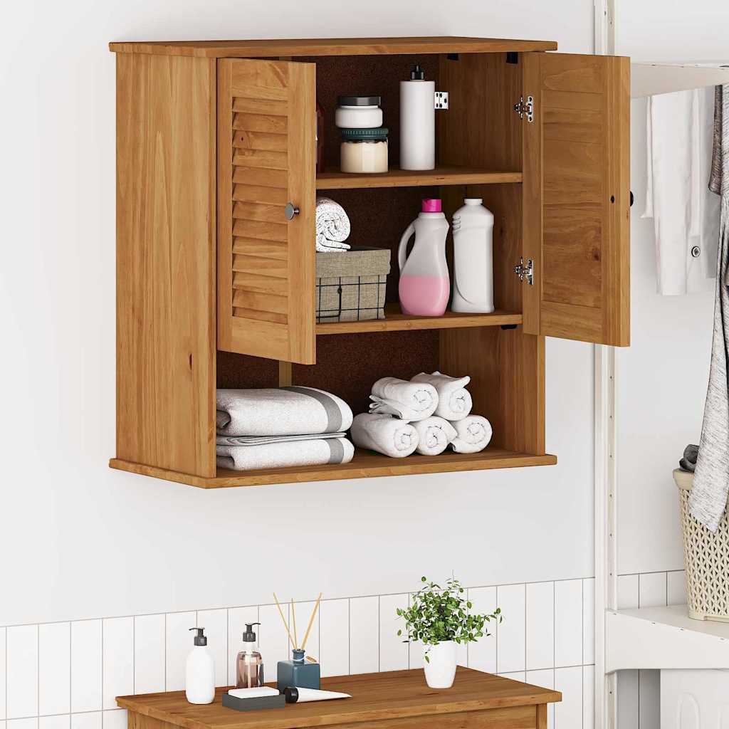 vidaXL Wand Gemonteerde Badkamerkast Honingbruin 67.5 x 34 x 71.5 cm
