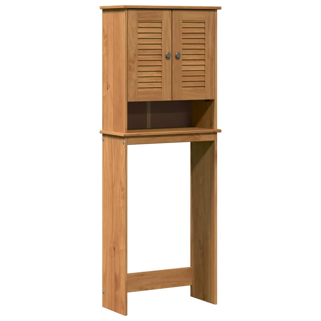 vidaXL Toiletkast Honingbruin 60 x 27 x 161 cm Massief grenenhout