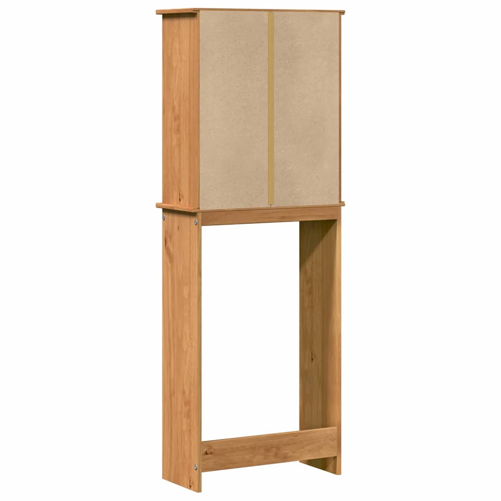 vidaXL Toiletkast Honingbruin 60 x 27 x 161 cm Massief grenenhout