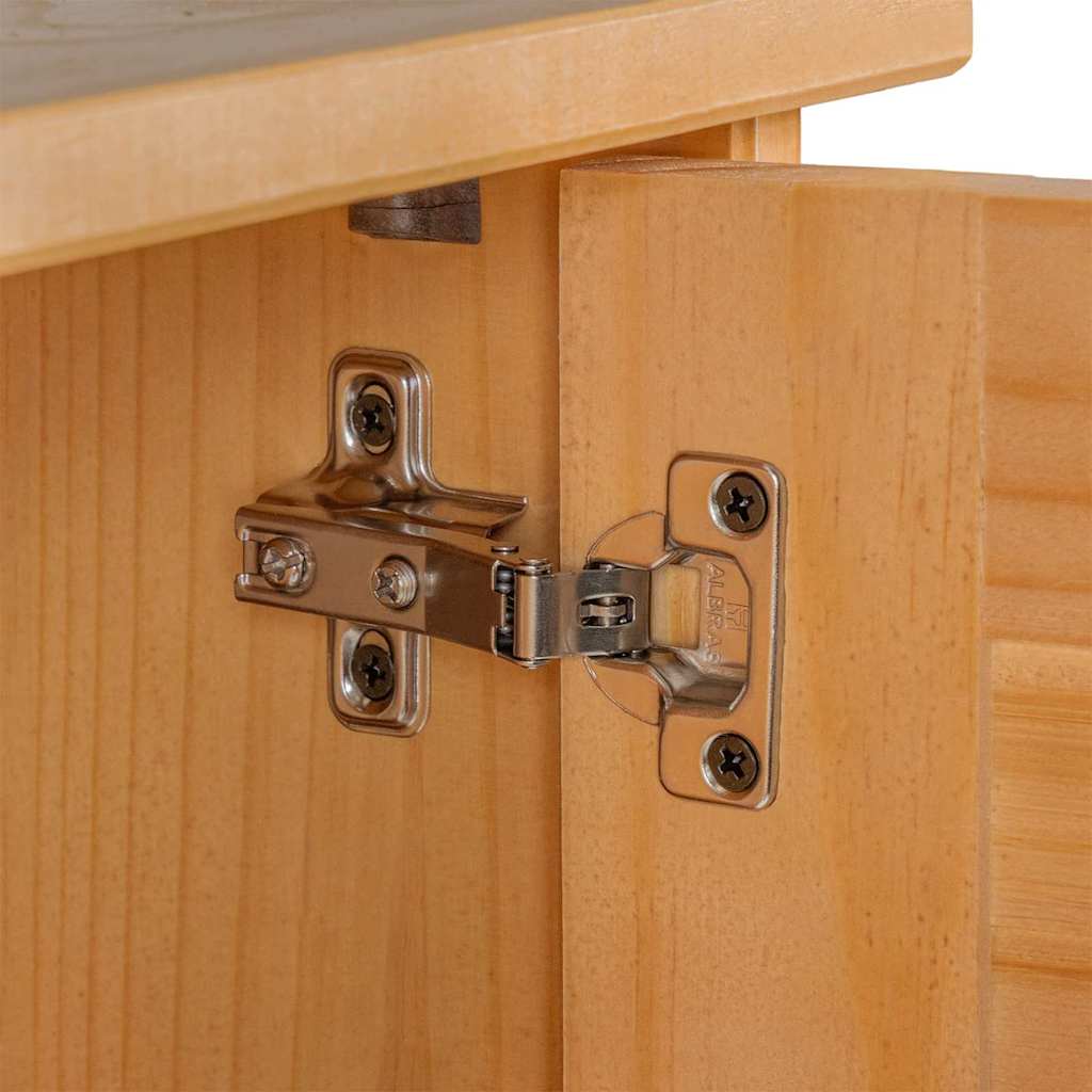 vidaXL Toiletkast Honingbruin 60 x 27 x 161 cm Massief grenenhout