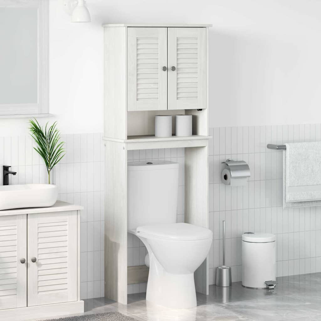 vidaXL Toiletkast Honingbruin 60 x 27 x 161 cm Massief grenenhout