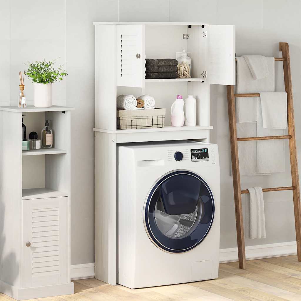 vidaXL Wasmachinekast met plank Honingbruin 72,5 x 27 x 161 cm