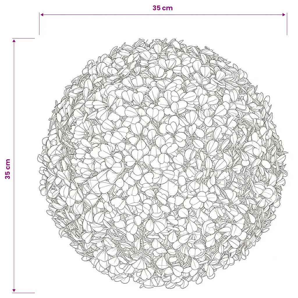vidaXL Kunstplanten buxusbol 2 st 27 cm