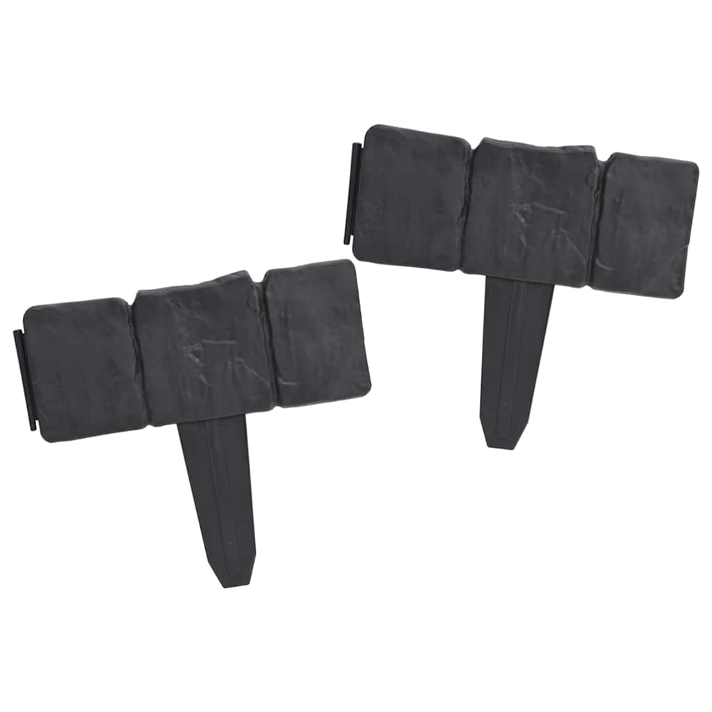 vidaXL Gazonranden 41 st steen-look 10 m kunststof - Aashly