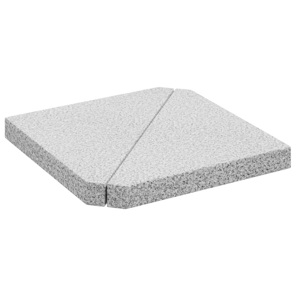 vidaXL Parasol base plates 2 pcs triangular 14 kg granite grey