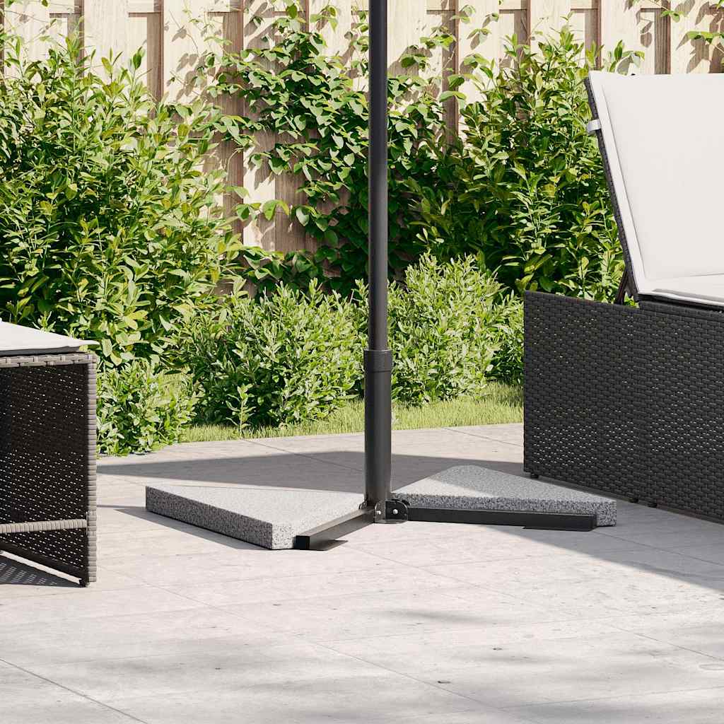 vidaXL Parasol base plates 2 pcs triangular 14 kg granite grey