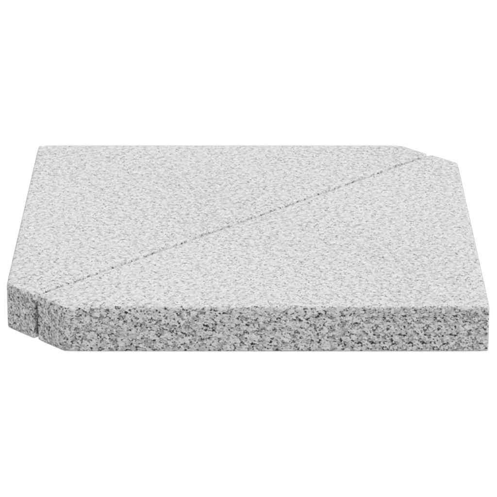 vidaXL Parasol base plates 2 pcs triangular 14 kg granite grey