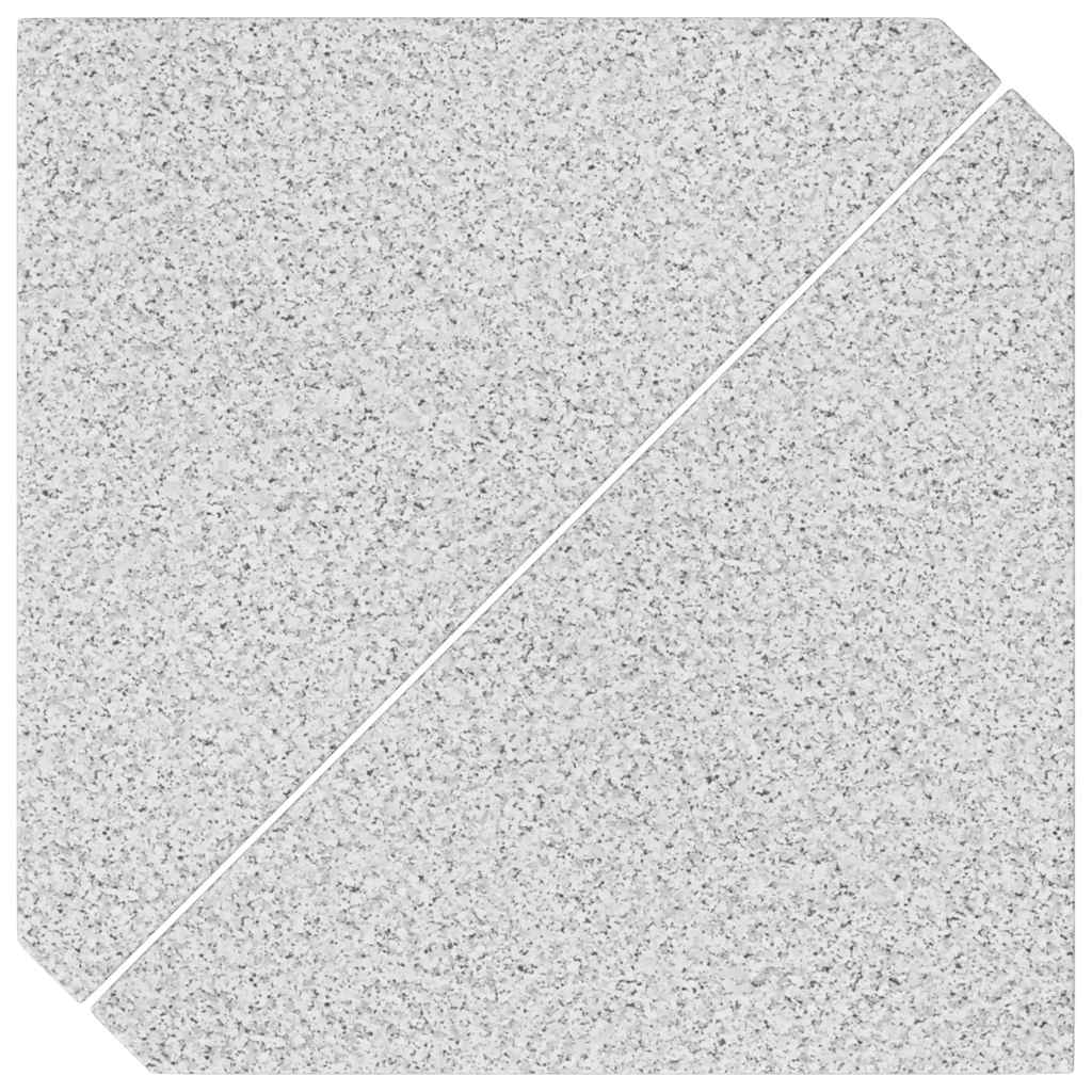 vidaXL Parasol base plates 2 pcs triangular 14 kg granite grey