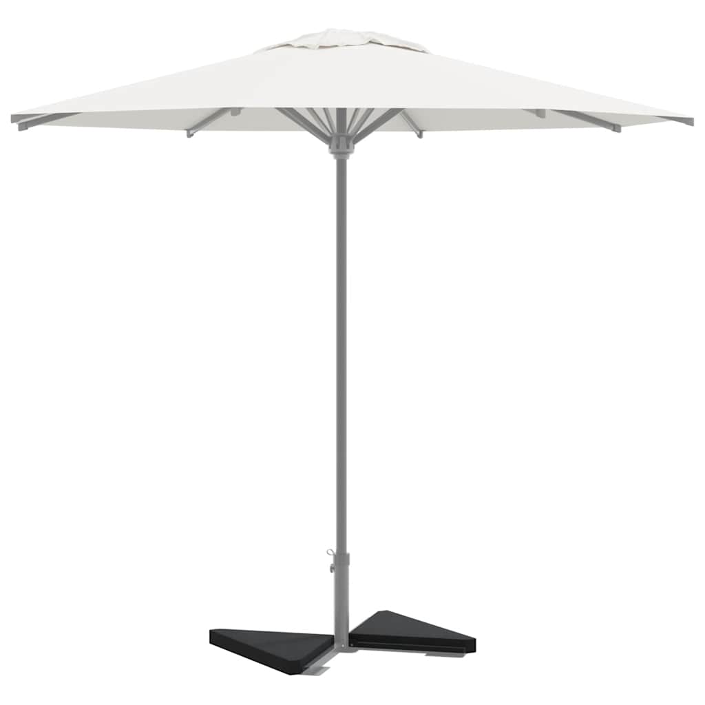 vidaXL Parasol base plates 2 pcs triangular 14 kg granite grey