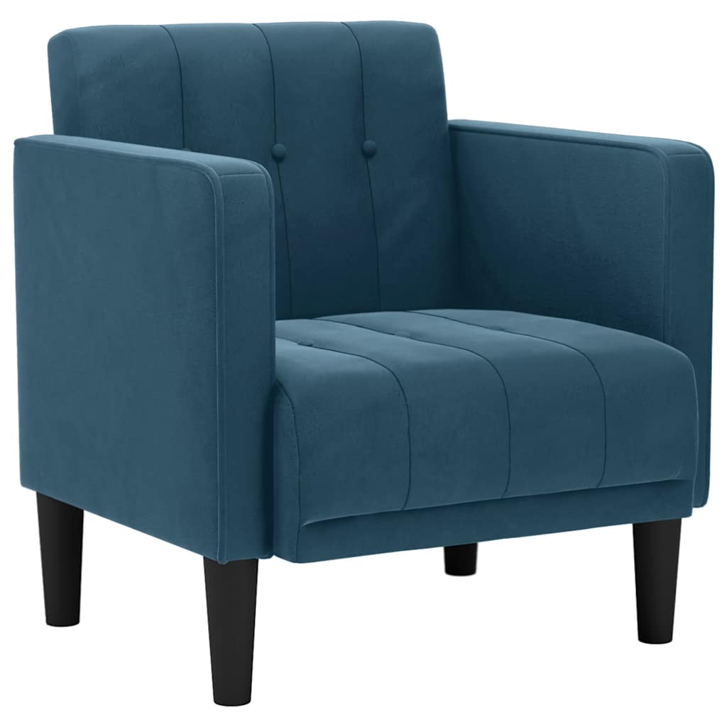 vidaXL Fauteuil met armleuningen Lichtgrijs 53 cm Fluweel