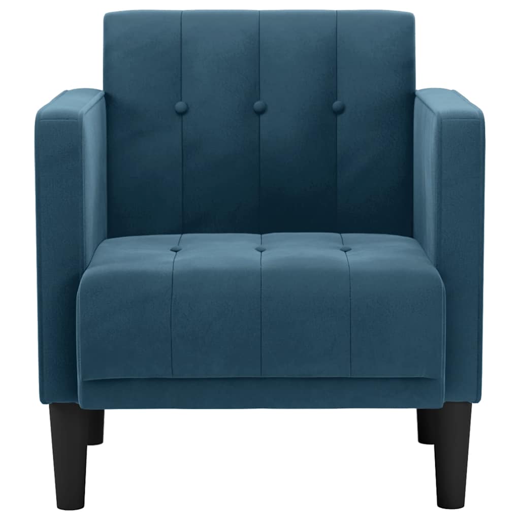 vidaXL Fauteuil met armleuningen Lichtgrijs 53 cm Fluweel