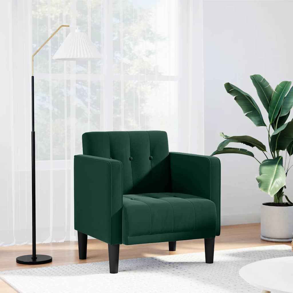 vidaXL Fauteuil met armleuningen Lichtgrijs 53 cm Fluweel