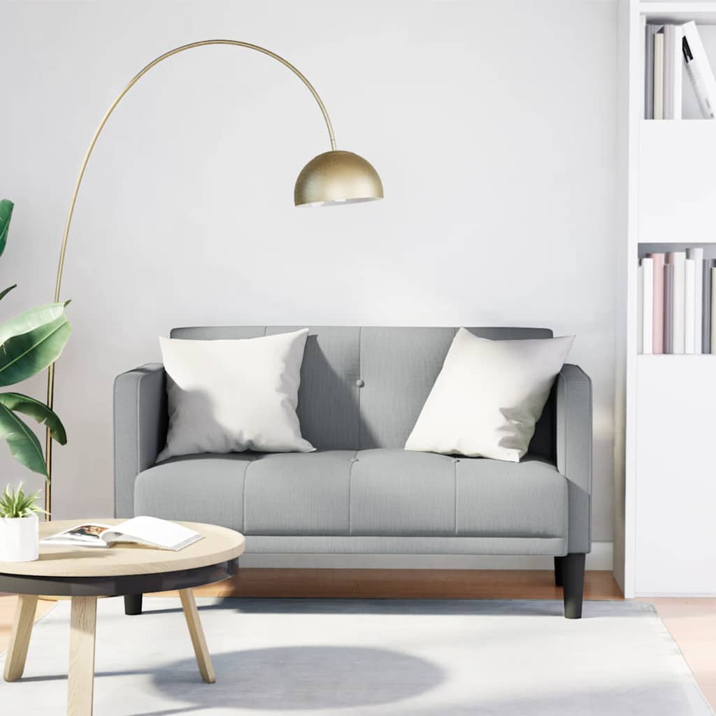 vidaXL Loveseat bank blauw 111 cm stof