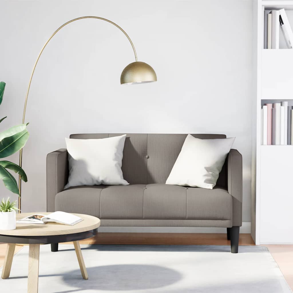 vidaXL Loveseat bank blauw 111 cm stof