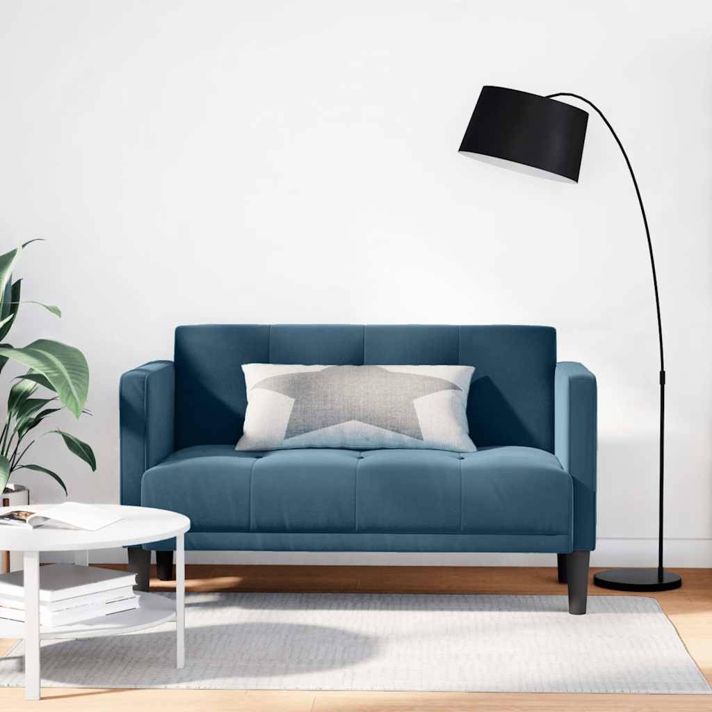 vidaXL Loveseat bank lichtgrijs 111 cm fluweel