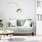 vidaXL Loveseat bank lichtgrijs 111 cm fluweel