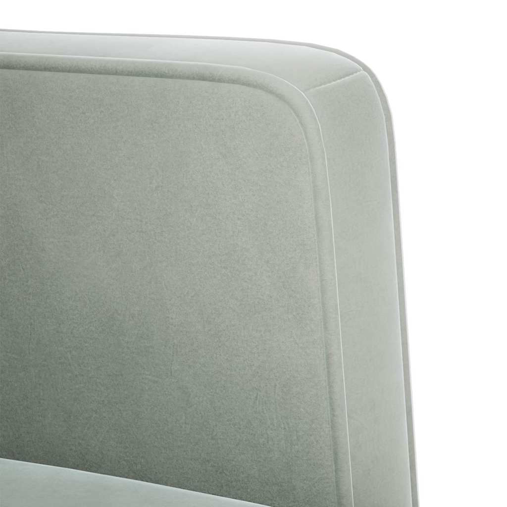 vidaXL Loveseat bank lichtgrijs 111 cm fluweel