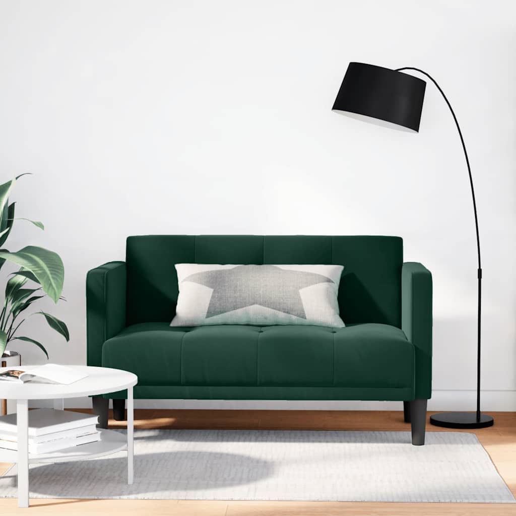 vidaXL Loveseat bank lichtgrijs 111 cm fluweel