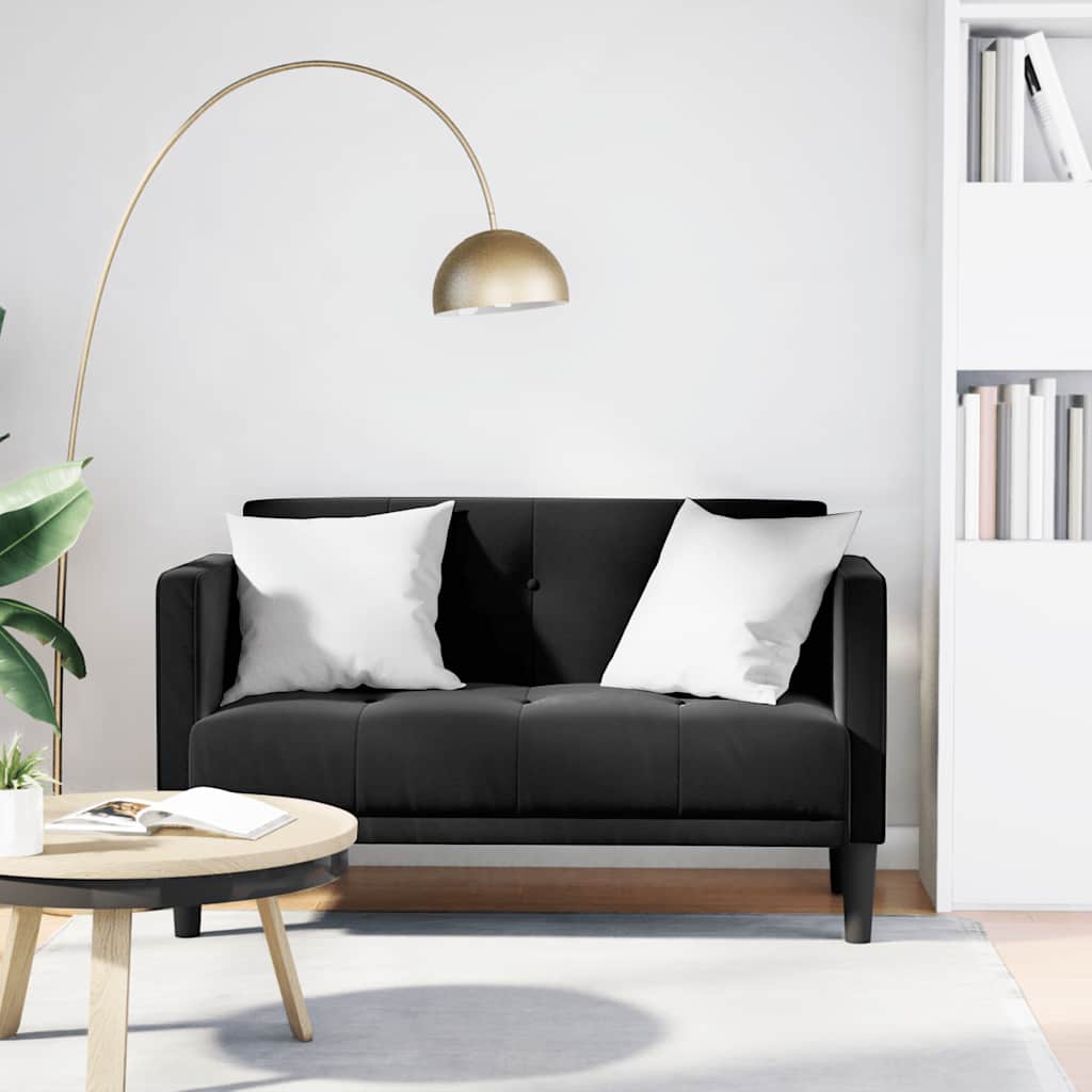 vidaXL Loveseat bank lichtgrijs 111 cm fluweel