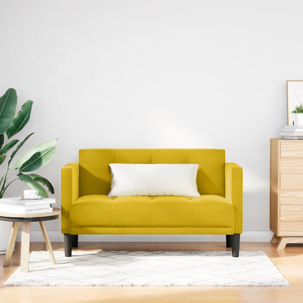vidaXL Loveseat bank lichtgrijs 111 cm fluweel