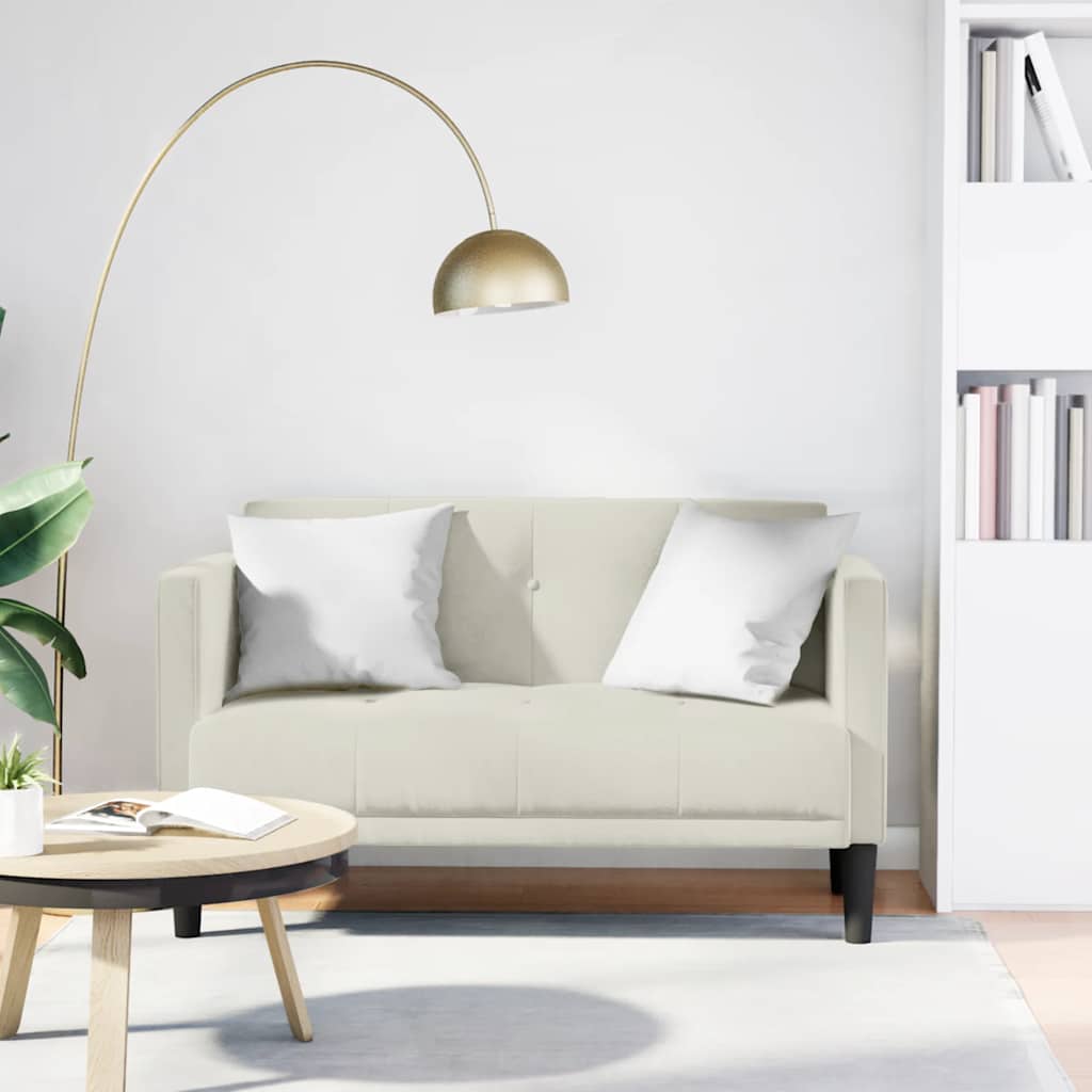 vidaXL Loveseat bank lichtgrijs 111 cm fluweel