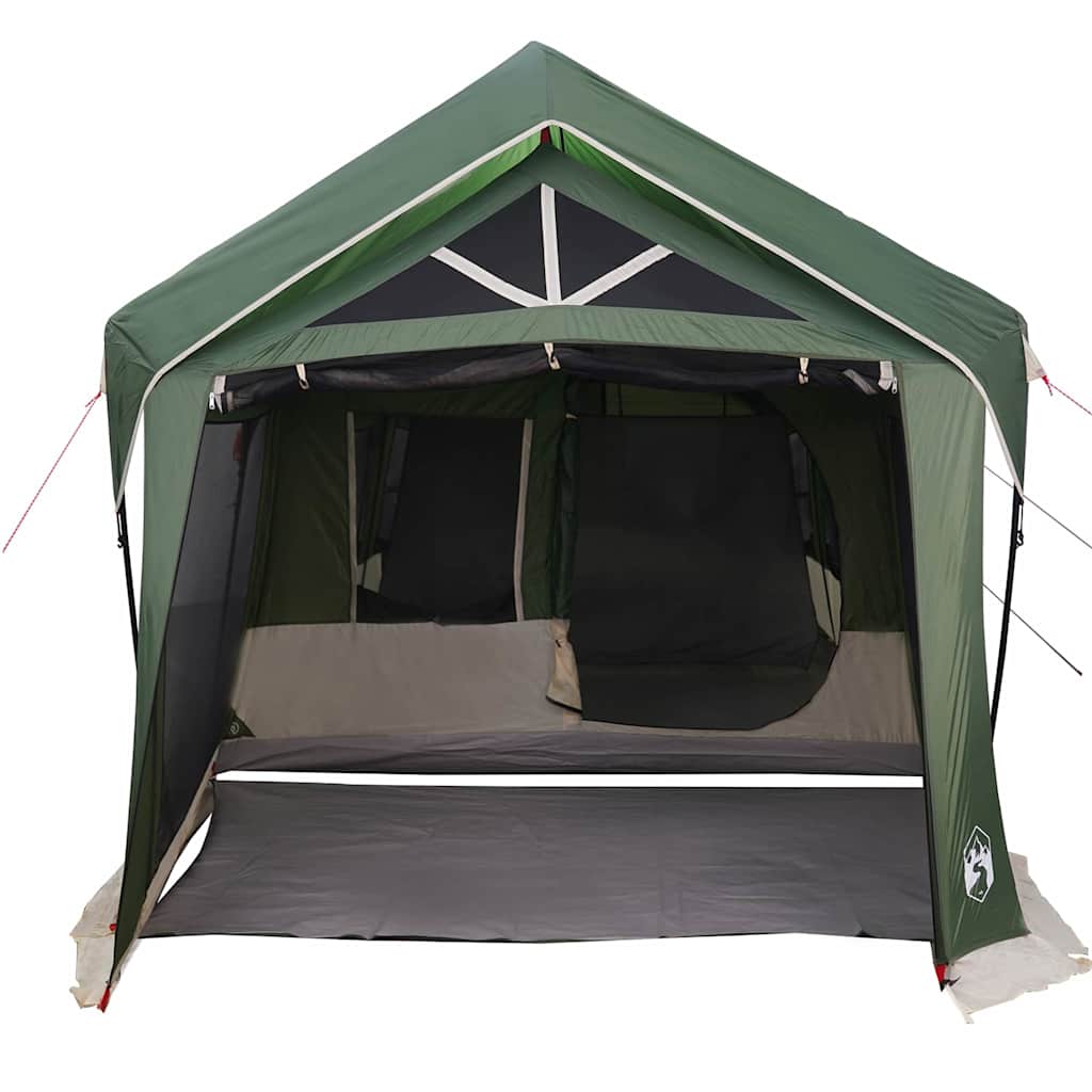 vidaXL Gezinstent met dak Groen en Wit 620 x 322 x 240 cm Polyester