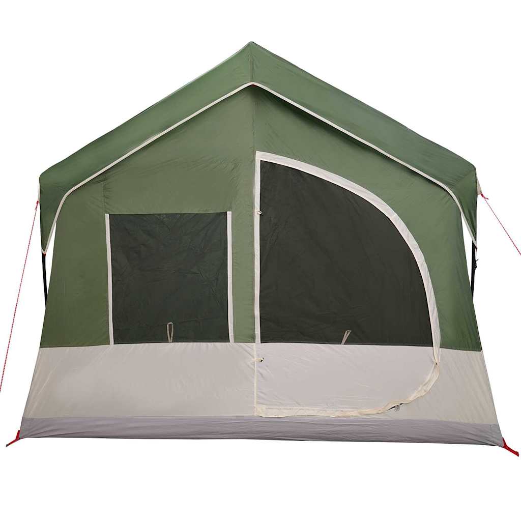 vidaXL Gezinstent met dak Groen en Wit 620 x 322 x 240 cm Polyester