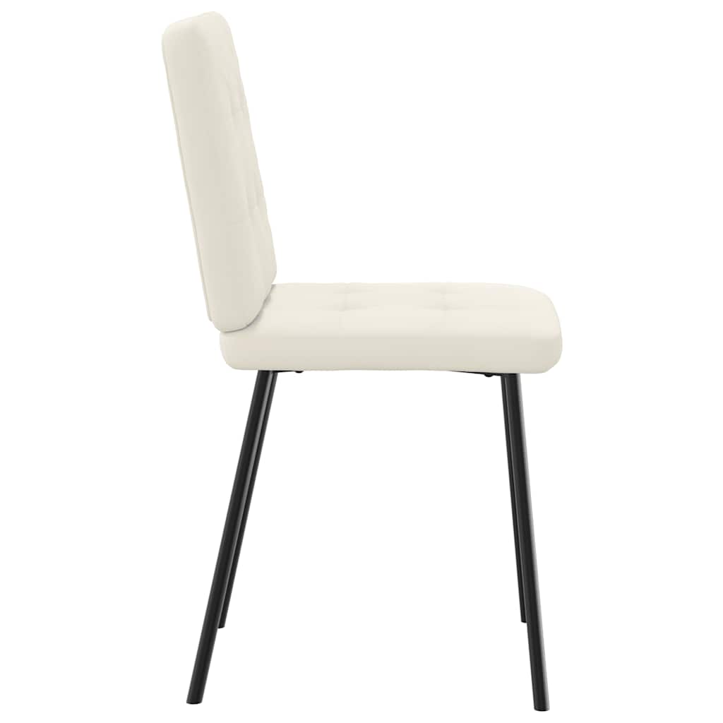 vidaXL Eetkamerstoelen 4 st fluweel crèmekleurig - Aashly