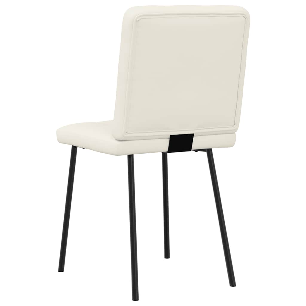 vidaXL Eetkamerstoelen 4 st fluweel crèmekleurig - Aashly