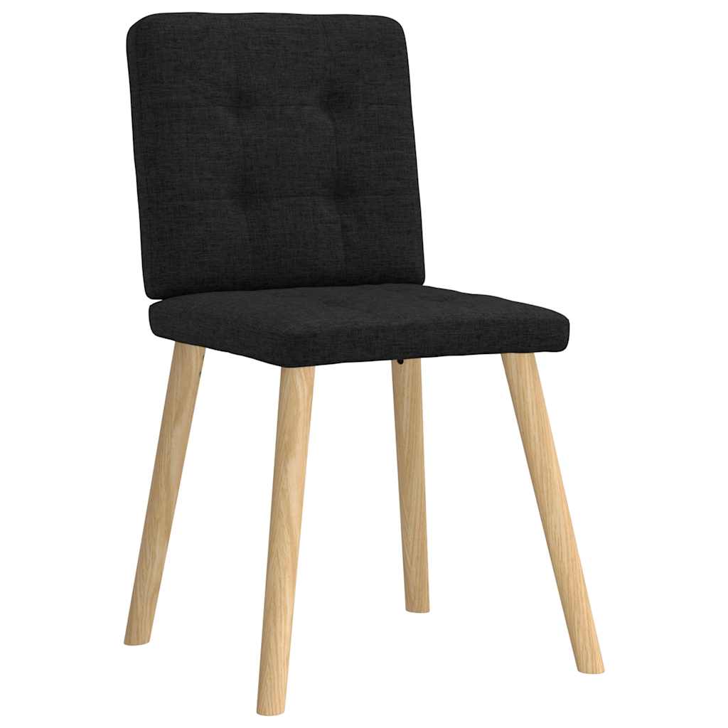 vidaXL Eetkamerstoelen 6 st stof zwart - Aashly