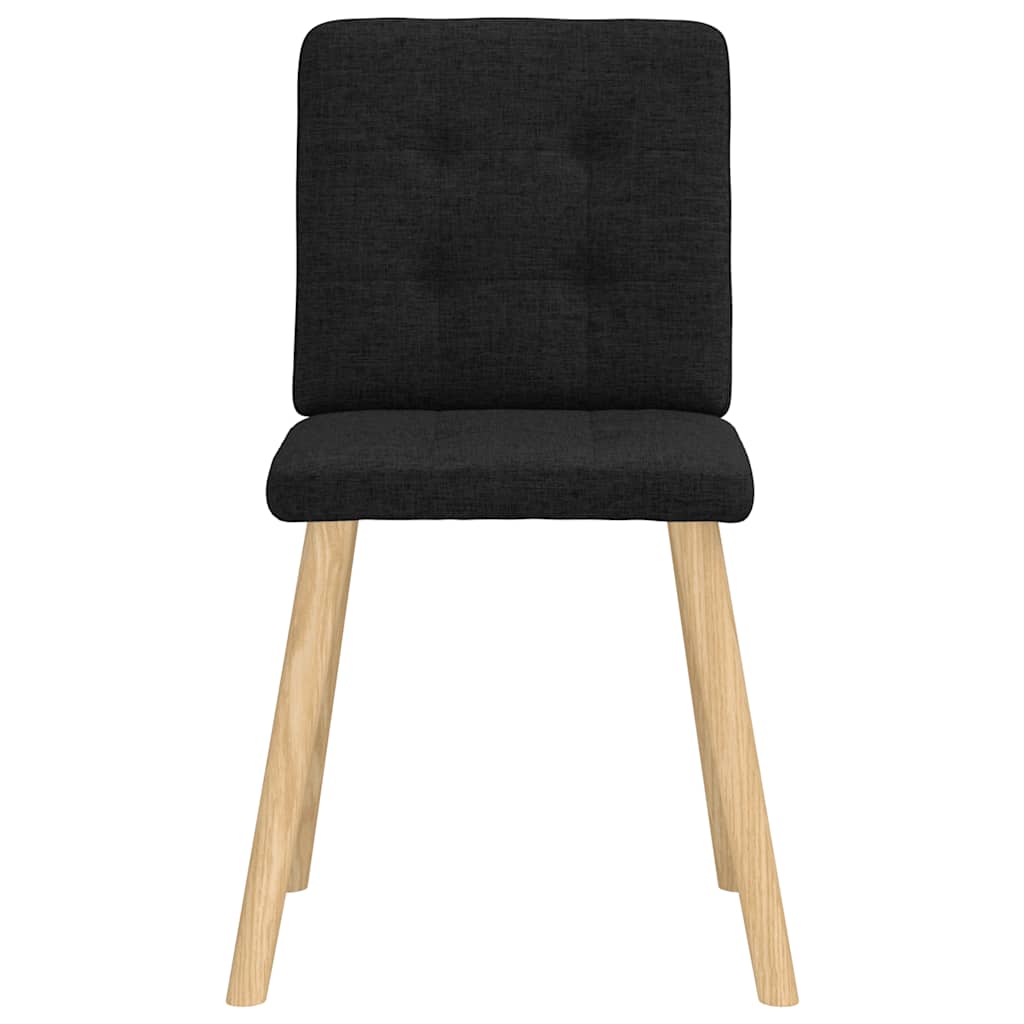 vidaXL Eetkamerstoelen 6 st stof zwart - Aashly