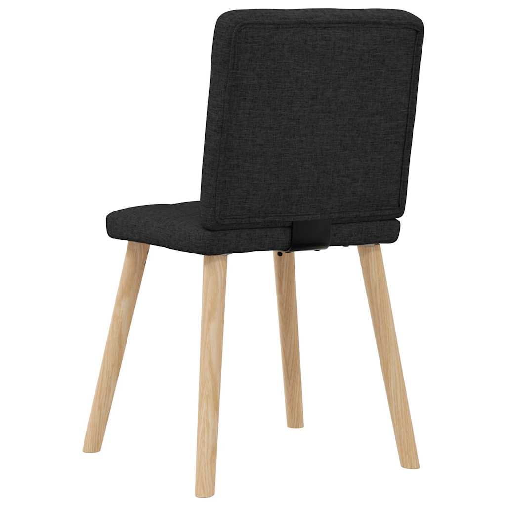 vidaXL Eetkamerstoelen 6 st stof zwart - Aashly