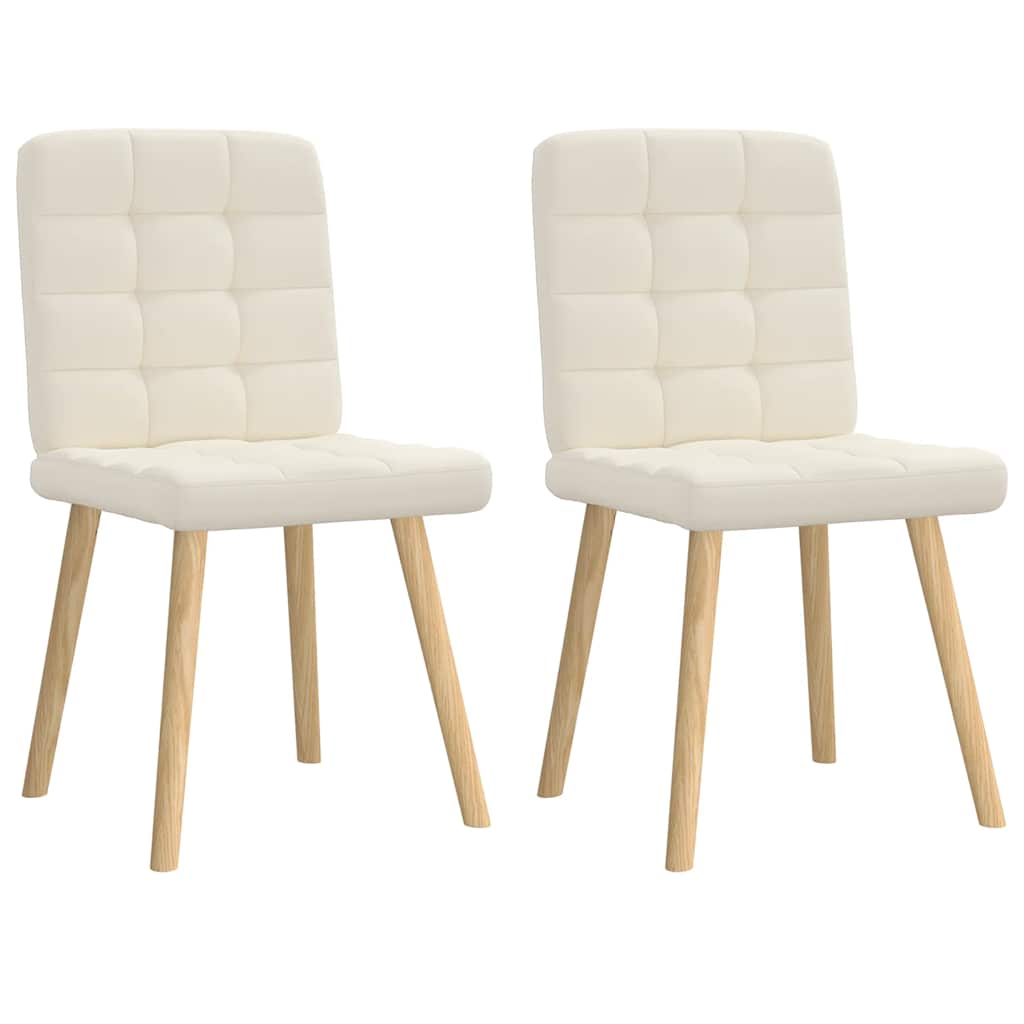 vidaXL Eetkamerstoelen 4 st stof lichtgrijs - Aashly